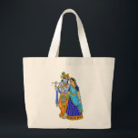 Radha Krishna-Taschentücher Jumbo Stoffbeutel<br><div class="desc">Stylische und spirituelle Radha Krishna-Taschentücher,  perfekt für den täglichen Gebrauch,  Einkaufen,  Verschenken und zur Darstellung der Hingabe. Hergestellt aus langlebigen Materialien und lebendigen Designs.</div>