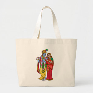 Radha Krishna-Tragetasche Jumbo Stoffbeutel