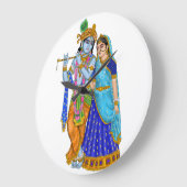 Radha Krishna-Uhr Große Wanduhr (Winkel)