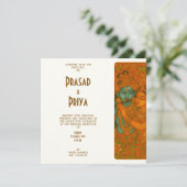 Radha Krishna Wandmalerei Indisch Save The Date (Stehend Vorderseite)
