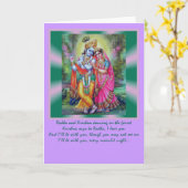 Radha Krishna Worte Karte (Gelbe Blume)