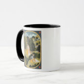 Radha und Krishna, die in eine Waldung gehen Tasse (Vorderseite Links)