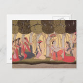Radha und Krishna gesetzt in einer Waldung, Kulu Postkarte (Vorne/Hinten)