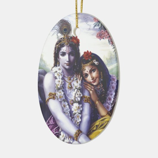 Radha und Krishna Keramikornament (Links)