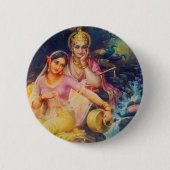 Radha und Krishna Knopf Button (Vorderseite)