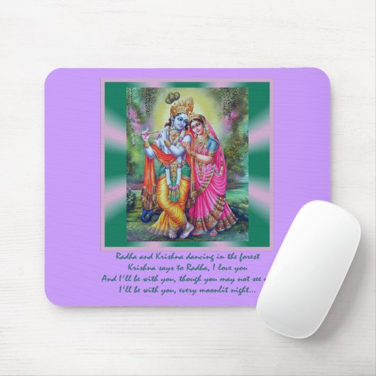 Radha und Krishna Mousepad (Mit Mouse)