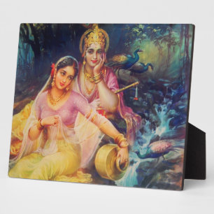 Radha und Krishna-Plakette Fotoplatte