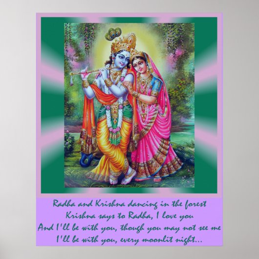 Radha und Krishna Poster (Vorne)