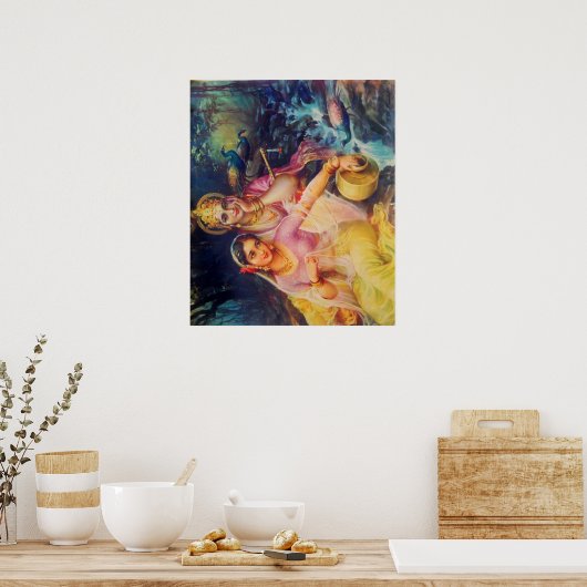 Radha und Krishna-Poster Poster (Küche)