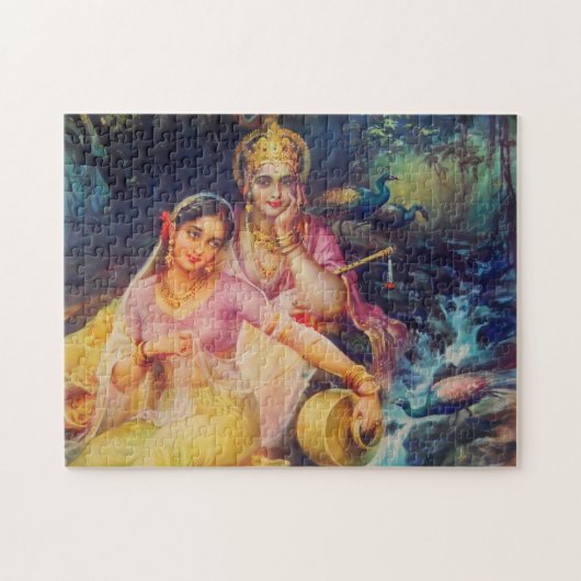 Radha und Krishna Puzzlespiel Puzzle (Horizontal)