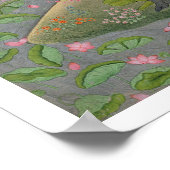 Radha und Krishna umarmen in einem blühenden Hain Poster (Ecke)