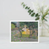 Radha und Krishna Umarmung in einer Waldung des Postkarte (Stehend Vorderseite)