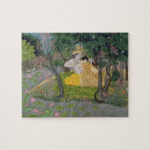Radha und Krishna Umarmung in einer Waldung des Puzzle (Horizontal)