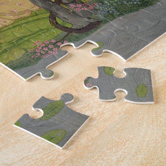 Radha und Krishna Umarmung in einer Waldung des Puzzle (Seite)