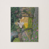 Radha und Krishna Umarmung in einer Waldung des Puzzle (Vertikal)