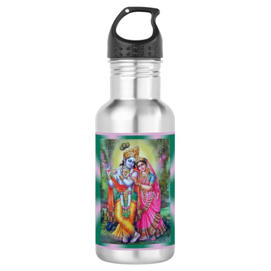 Radha und Krishna Wasserflasche (Vorderseite)