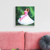 Radha Wartete für Krishna in Vrindavan Leinwanddruck (Insitu (Wohnzimmer))