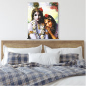 RadhaAndKrishna - Wrapped Canvas Leinwanddruck (Insitu (Schlafzimmer))