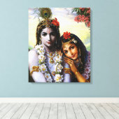 RadhaAndKrishna - Wrapped Canvas Leinwanddruck (Insitu (Holzboden))