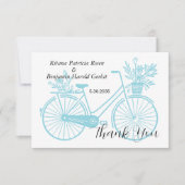 Radhochzeit Dankeskarte (Vorderseite)