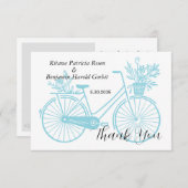 Radhochzeit Dankeskarte (Vorne/Hinten)