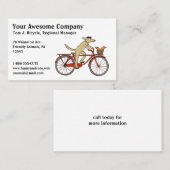 Radhund mit Eichhörnchenfreund - Whimsikale Kunst Visitenkarte (Vorne/Hinten)