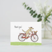 Radhund und Eichhörnchen Whimsical Dank Custom Postkarte (Stehend Vorderseite)