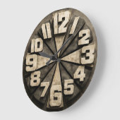 Radial Block Numeral Große Wanduhr (Winkel)