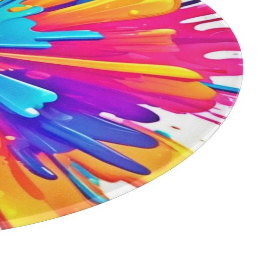 Radial Color Burst Art Schneidebrett (Ecke)
