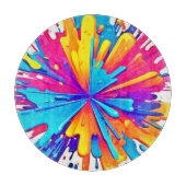Radial Color Burst Art Schneidebrett (Vorderseite)