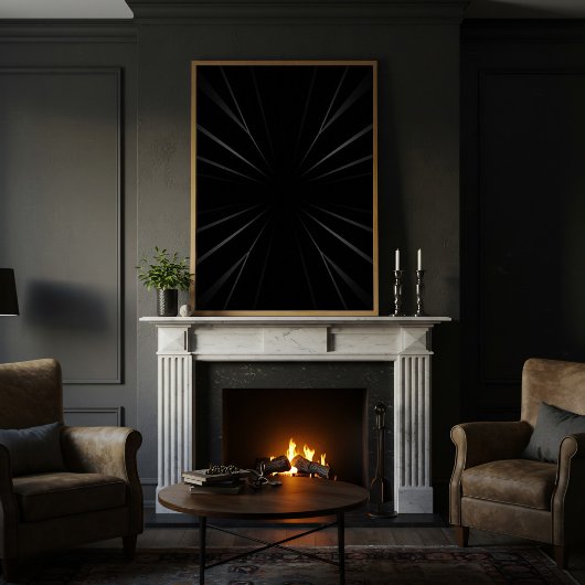 Radial Dark Abstract Leinwanddruck