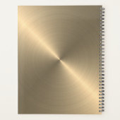 Radial Gold Metallic | Mit Monogramm Planer (Rückseite)