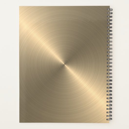 Radial Gold Metallic | Mit Monogramm Planer (Rückseite)