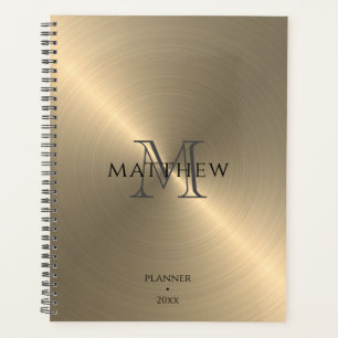 Radial Gold Metallic Mit Monogramm Planer