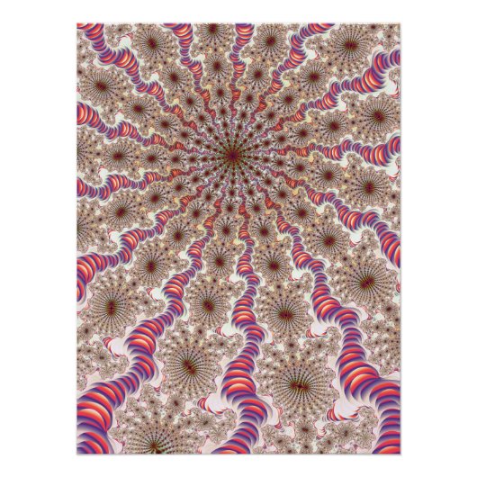 Radial Mandelbrot Fraktal Poster (Vorderseite)