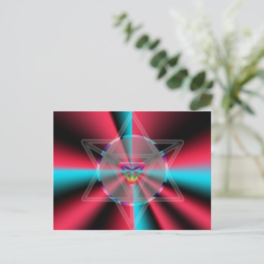 Radial Merkaba Postkarte (Stehend Vorderseite)