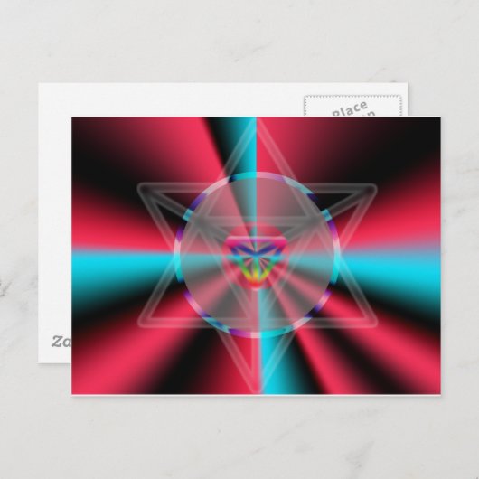 Radial Merkaba Postkarte (Vorne/Hinten)