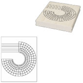 Radial Monthly Habit Tracker Journal-Briefmarke Gummistempel (Stempel)