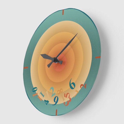 Radial Sun Retro Große Wanduhr (Winkel)