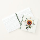Radial Sunflower Spiral Notebook Notizblock (Innenseite)