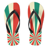 Radial Verde, Rojo y Crema Badesandalen (Fußbett)