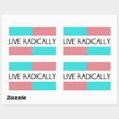 Radialaufkleber Rechteckiger Aufkleber (Blatt)