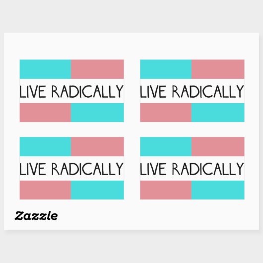 Radialaufkleber Rechteckiger Aufkleber (Blatt)