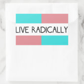 Radialaufkleber Rechteckiger Aufkleber (Tasche)