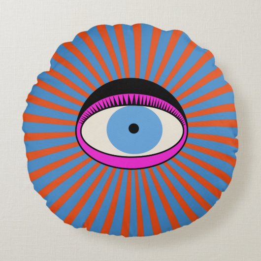 Radialauge Rundes Kissen (Vorderseite)