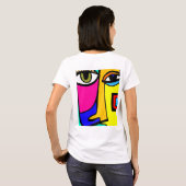 Radialausdruck: Abstraktes T-Shirt mit bunten Gesi (Schwarz voll)