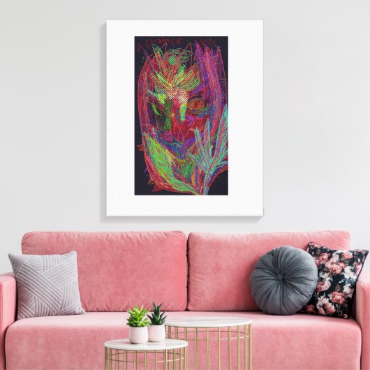 Radialblütenrosa Leinwand (Insitu (Wohnzimmer))