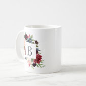 Radialblutflorenmonogramm Kaffeetasse (Vorderseite Links)