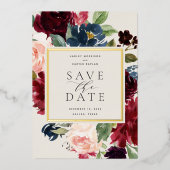 Radialblutfolie Save the Date Folieneinladung (Vorderseite)