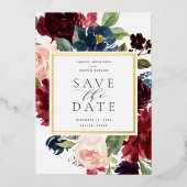 Radialblutfolie Save the Date Folieneinladung (Vorderseite)